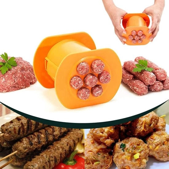 Crumista Manuale per Cevapcici con 7 Pezzi per Salsicce e Polpette di Carne Macinata