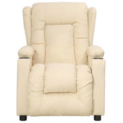 Poltrona | Sedia Relax Reclinabile in Tessuto Crema