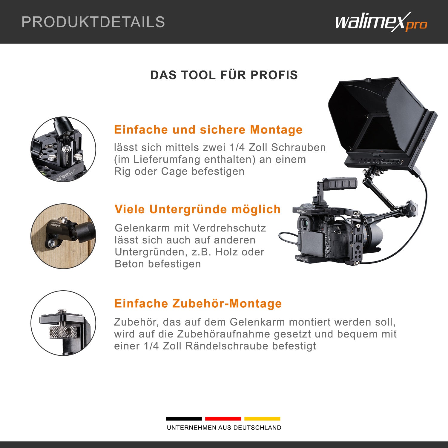 Set antitorsione braccio articolato grande