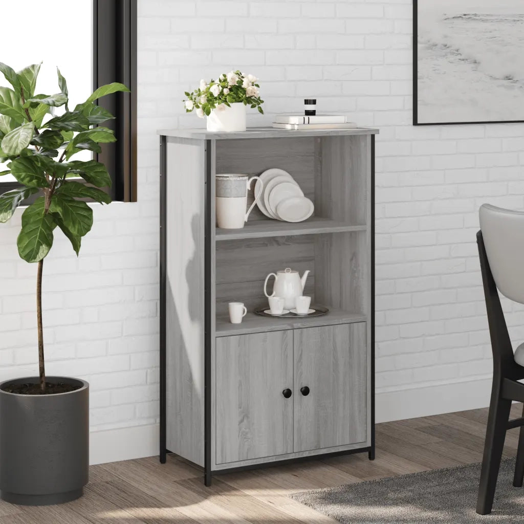 Credenza-Buffet-Armadio da cucina Grigio Sonoma 62x32x103,5 cm in Legno Multistrato