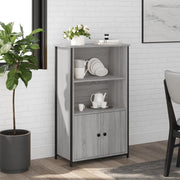Credenza-Buffet-Armadio da cucina Grigio Sonoma 62x32x103,5 cm in Legno Multistrato