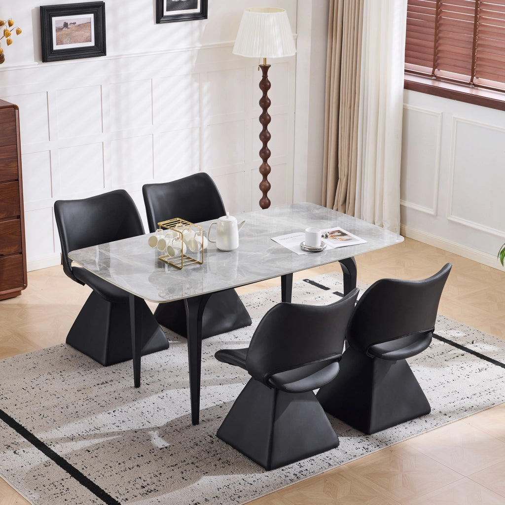 Sedia da Ufficio Girevole Schienale Alto ¨C Xylo ¨C Similpelle Nero, Design Moderno