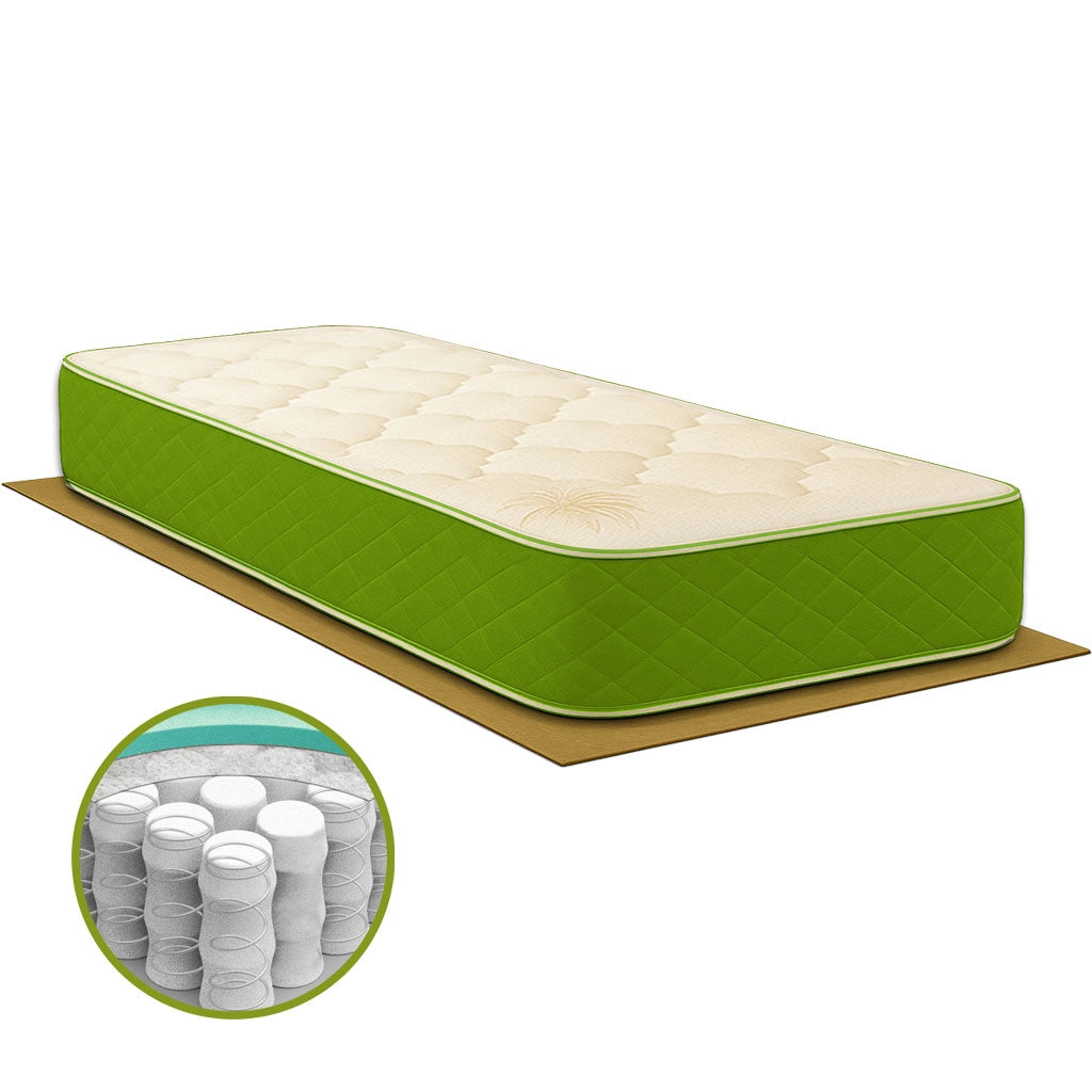 Materasso molle insacchettate e memory singolo 80x190 IRLANDA con tessuto Aloe vera H 25cm
