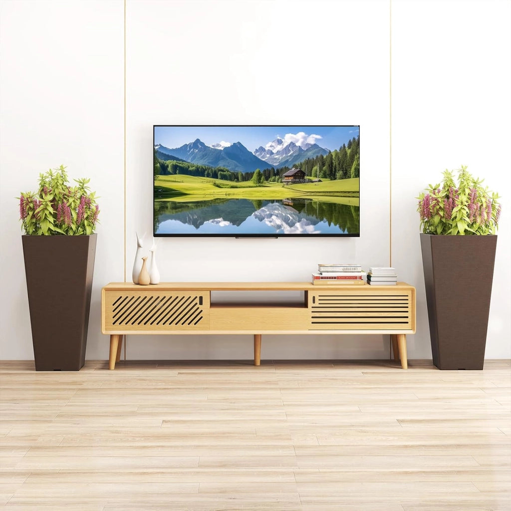 2 Vasi Alti Quadrati, Vasi da Fiori Auto-irriganti con Secchio Interno Rimovibile e Fori di Drenaggio, Contenitori Decorativi per Piante da Interno ed Esterno (29,5 x 29,5 x 57 cm)