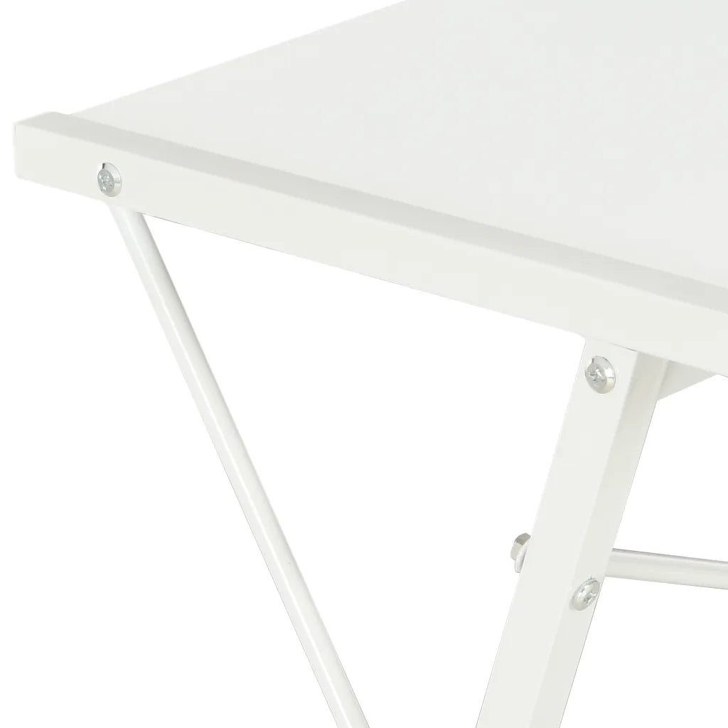 Scrivania | Tavolo da Ufficio con Ripiano Bianca 116x50x93 cm