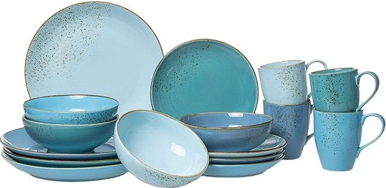 Servizio da tavola premium, 4 persone, piatti, piatti, tazze, tazze