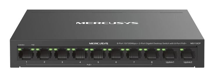 Switch 8p poe+2p gigabit switch 8p+2p poe desktop - MS110CP