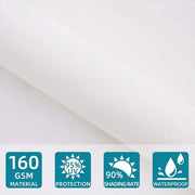 Ombrello triangolare - impermeabile - 95% protezione UV - per giardino e terrazza