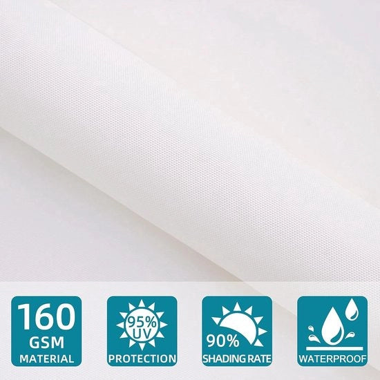 Ombrello triangolare - impermeabile - 95% protezione UV - per giardino e terrazza