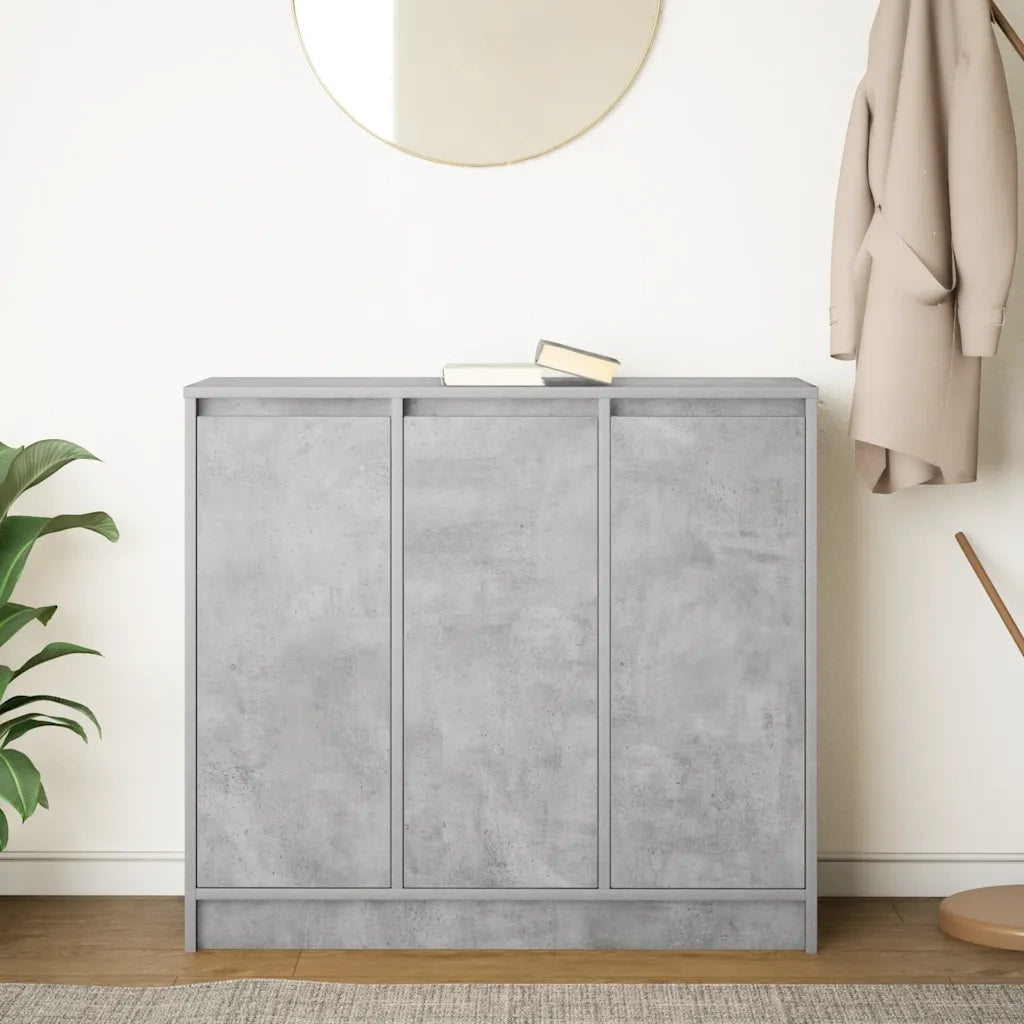 Credenza | Madia | Buffet da pranzo | Armadio da pranzo Grigio Cemento 85x34x76 cm in Legno Multistrato