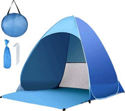 Tenda da sole automatica leggera, pop-up, per 2-3 persone, con borsa da trasporto e anelli, protezione UV, tenda da sole per campeggio familiare