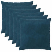 Federa 6 pcs HEERLEN Blu 60 x 60 cm Velluto 912550