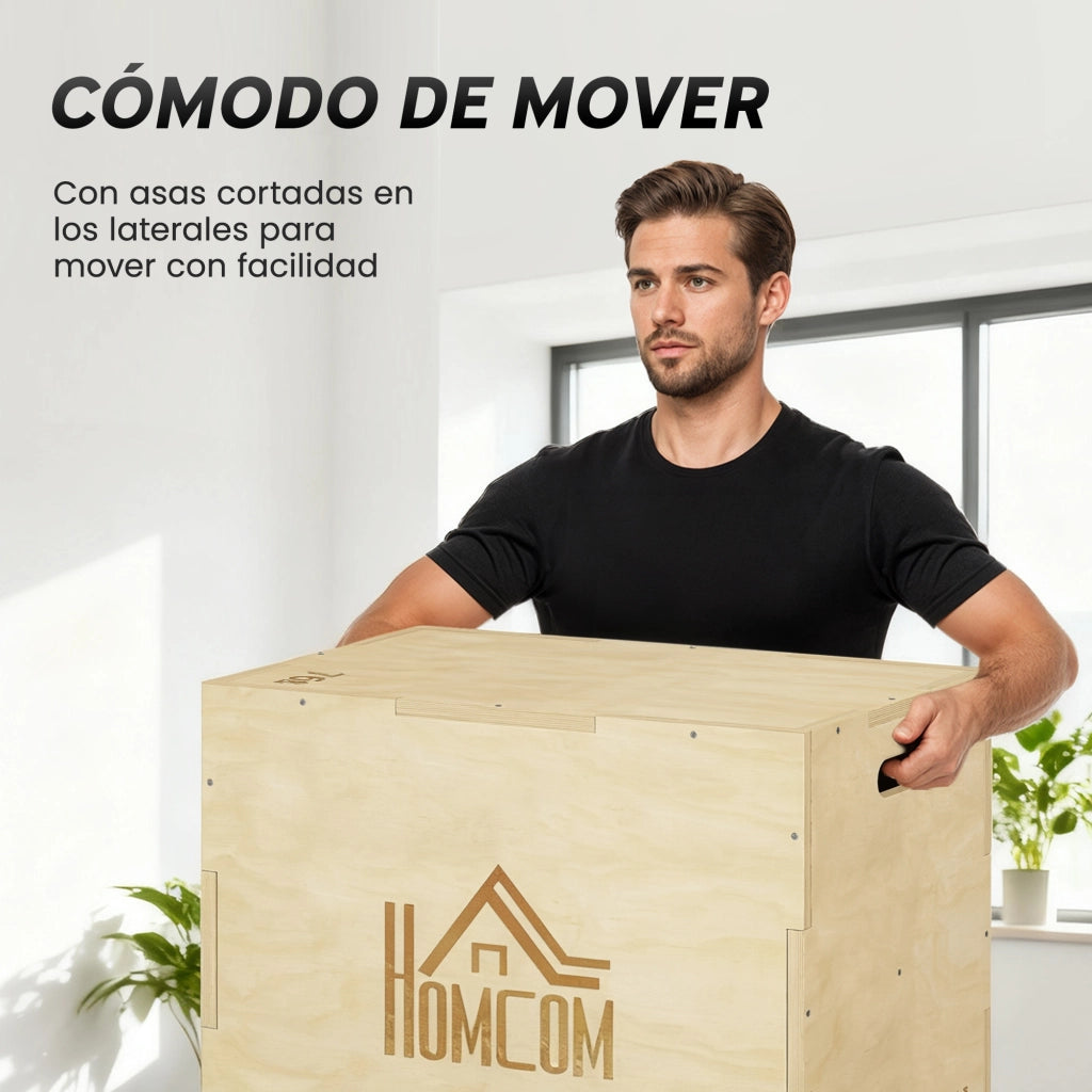 Caj¨®n de Salto 3 in 1 ¨C zephmum ¨C 61x51x76 cm Legno Naturale