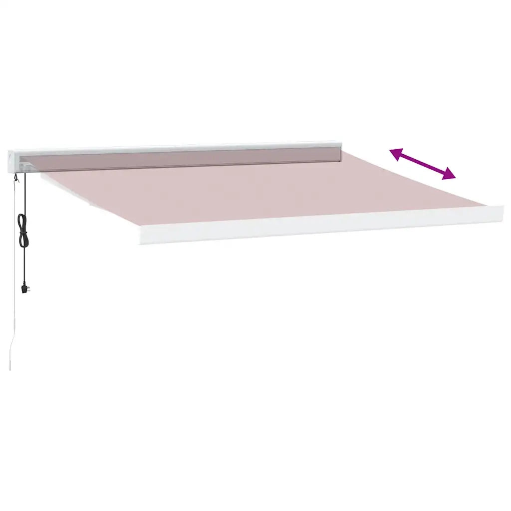vidaXL Tenda da Sole Retrattile Automatica Bordò 350x250 cm