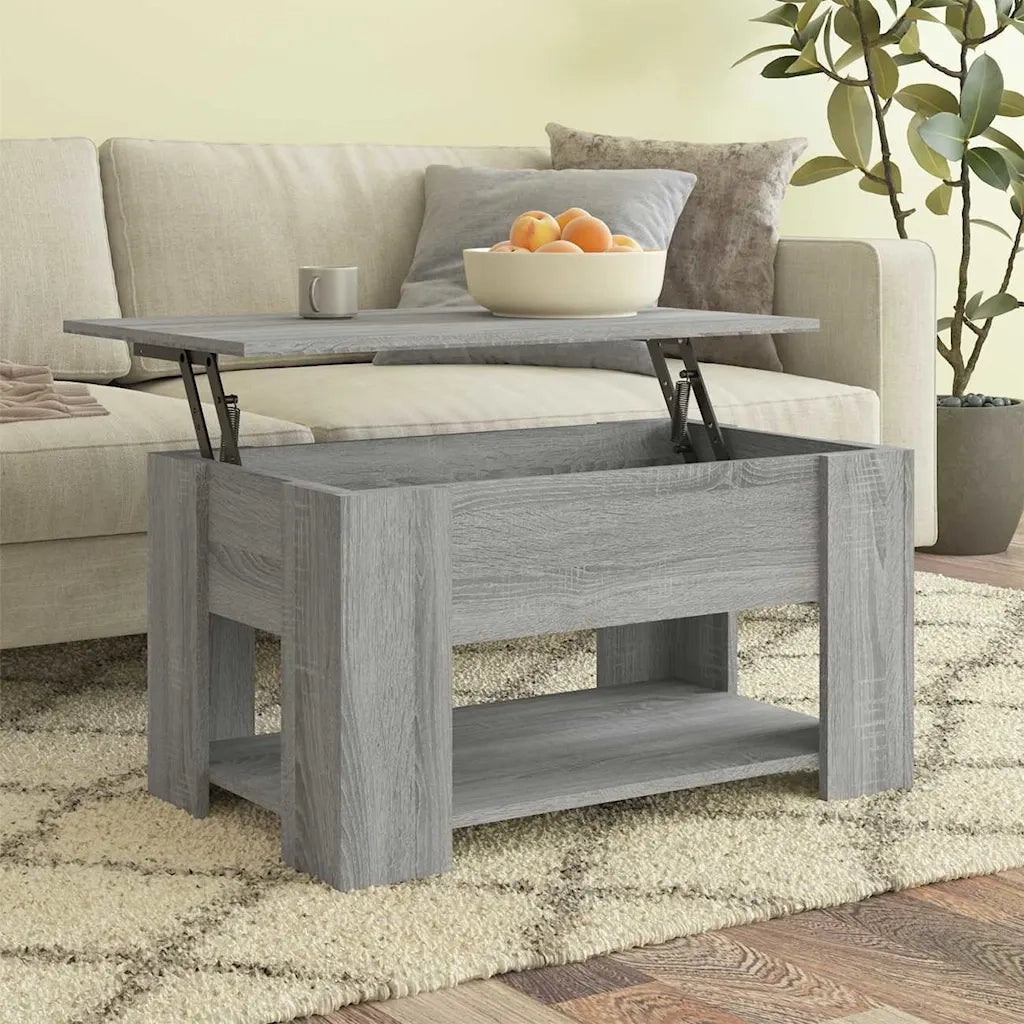 Tavolino da salotto | Tavolino da caff¨¨ | Tavolino da Soggiorno Grigio Sonoma 79x49x41 cm Legno Multistrato