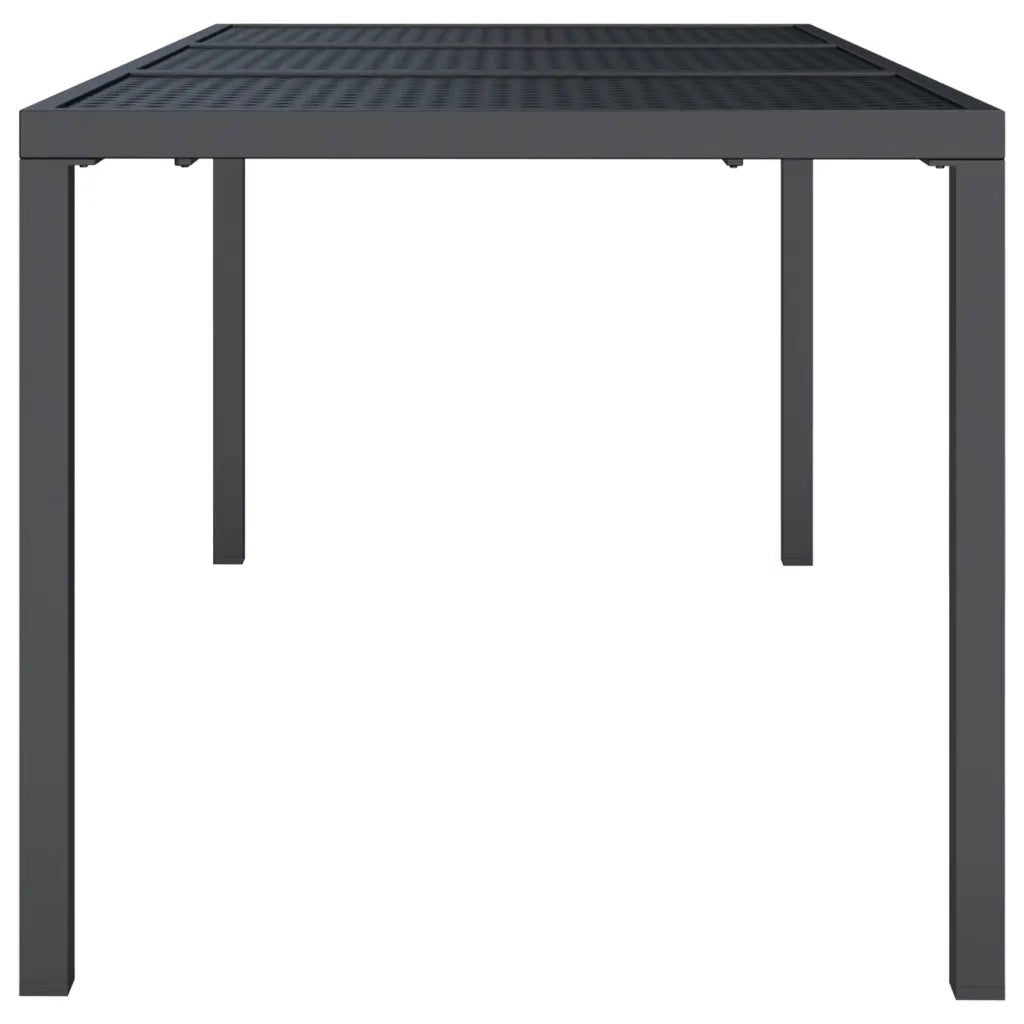Tavolo da Giardino Antracite 165x80x72 cm Acciaio 362746