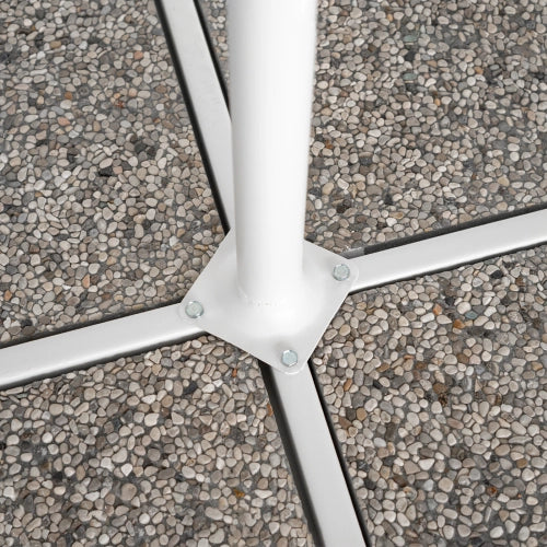 Ombrellone palo laterale 3mt in metallo colore bianco
