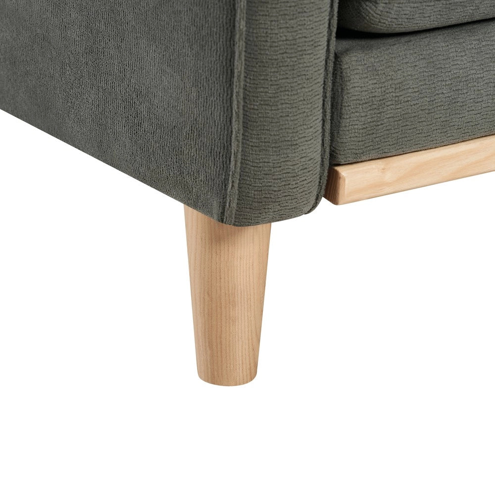 Divano 2 posti tessuto imbottito ¨C Minimal ¨C gambe in legno con cuscini