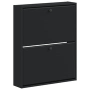 Mobiletto per Scarpe da Muro BREDA 71 x 17 x 86 cm Nero 897516