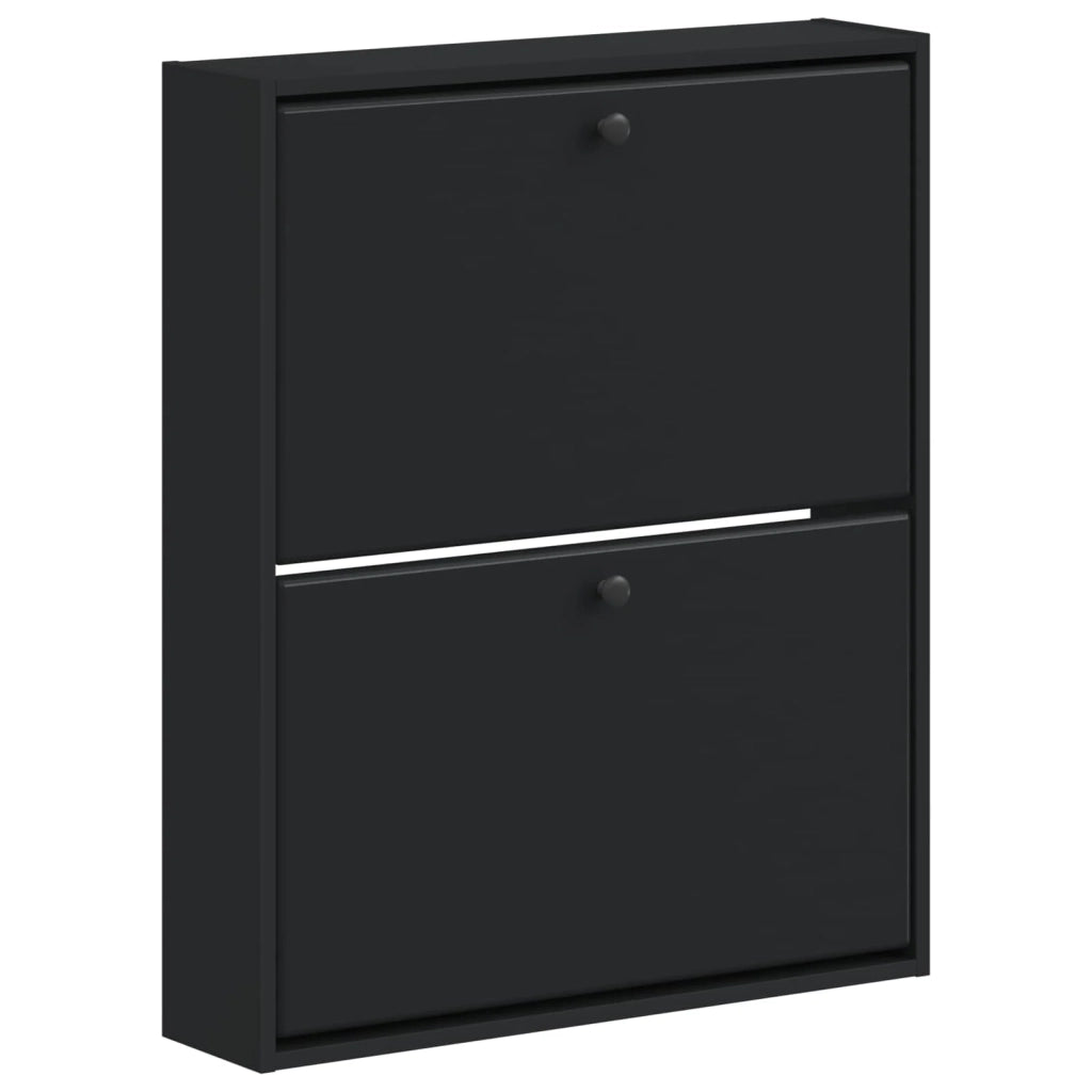 Mobiletto per Scarpe da Muro BREDA 71 x 17 x 86 cm Nero 897516