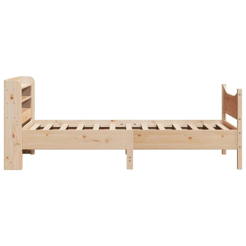 Giroletto con Testiera 90x200 cm in Legno Massello di Pino