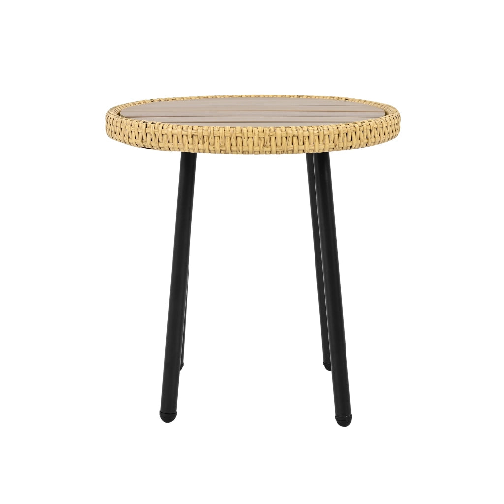 Set Giardino 5 Pezzi Divano Tavolo Sedie Polyrattan ¨C MINIMAL ¨C Naturale