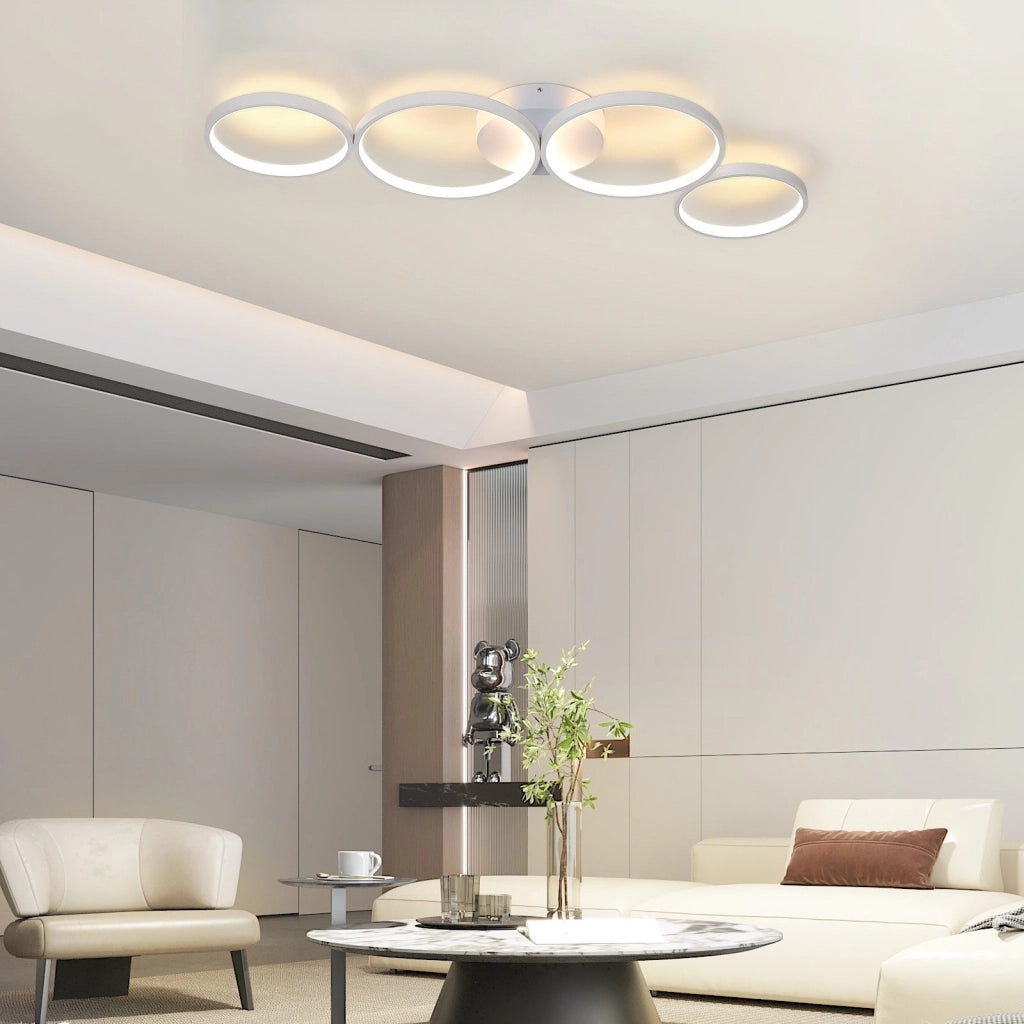 ZMH Lampada da soffitto plafoniera LED moderna con telecomando design per soggiorno