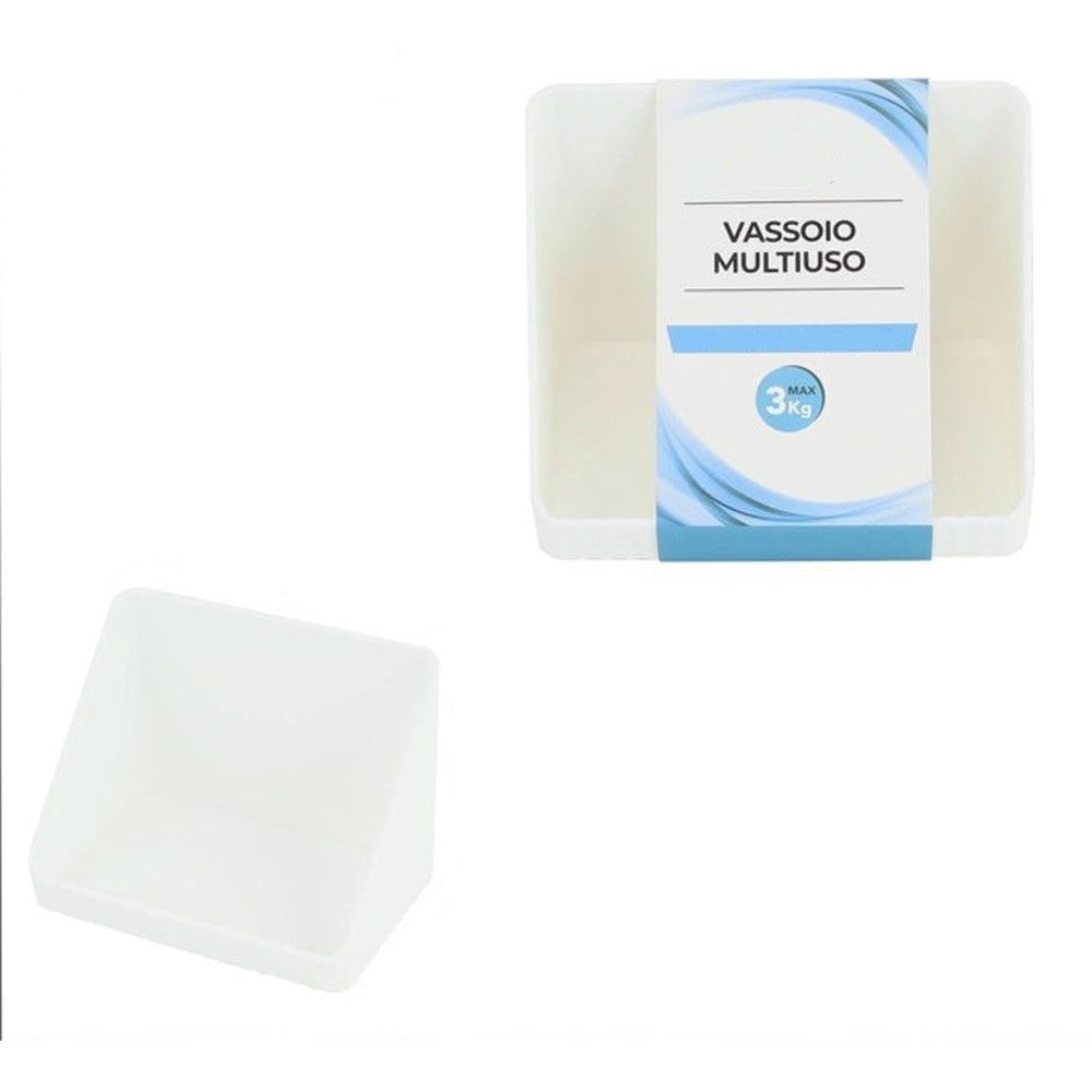 Trade Shop - Vassoio Multiuso Armadietto Organizzatore Accessori Bagno Trucco Bianco 117x77x83mm 10853 -