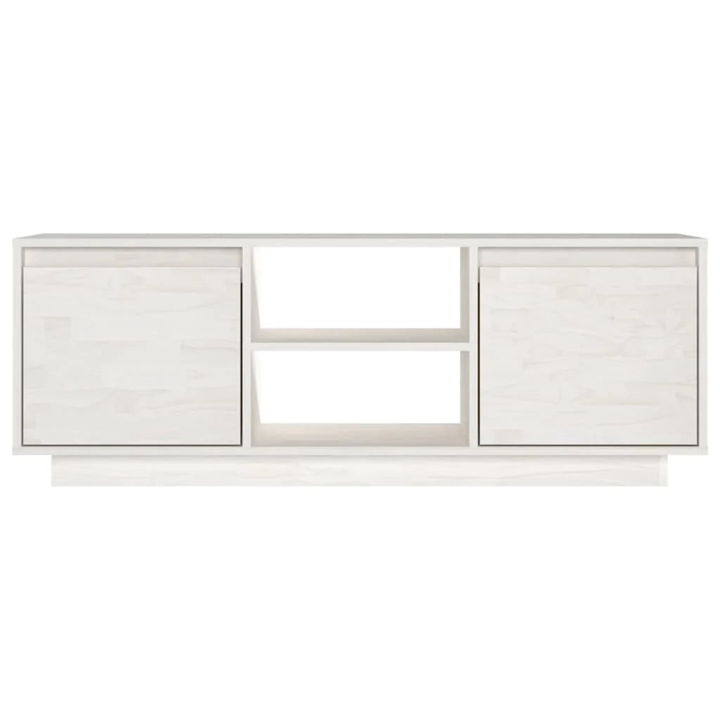 Mobile TV multimediale scaffale TV credenza mobile TV sala da pranzo soggiorno camera da letto 110 x 30 x 40 cm legno di pino massiccio bianco 02_0025720