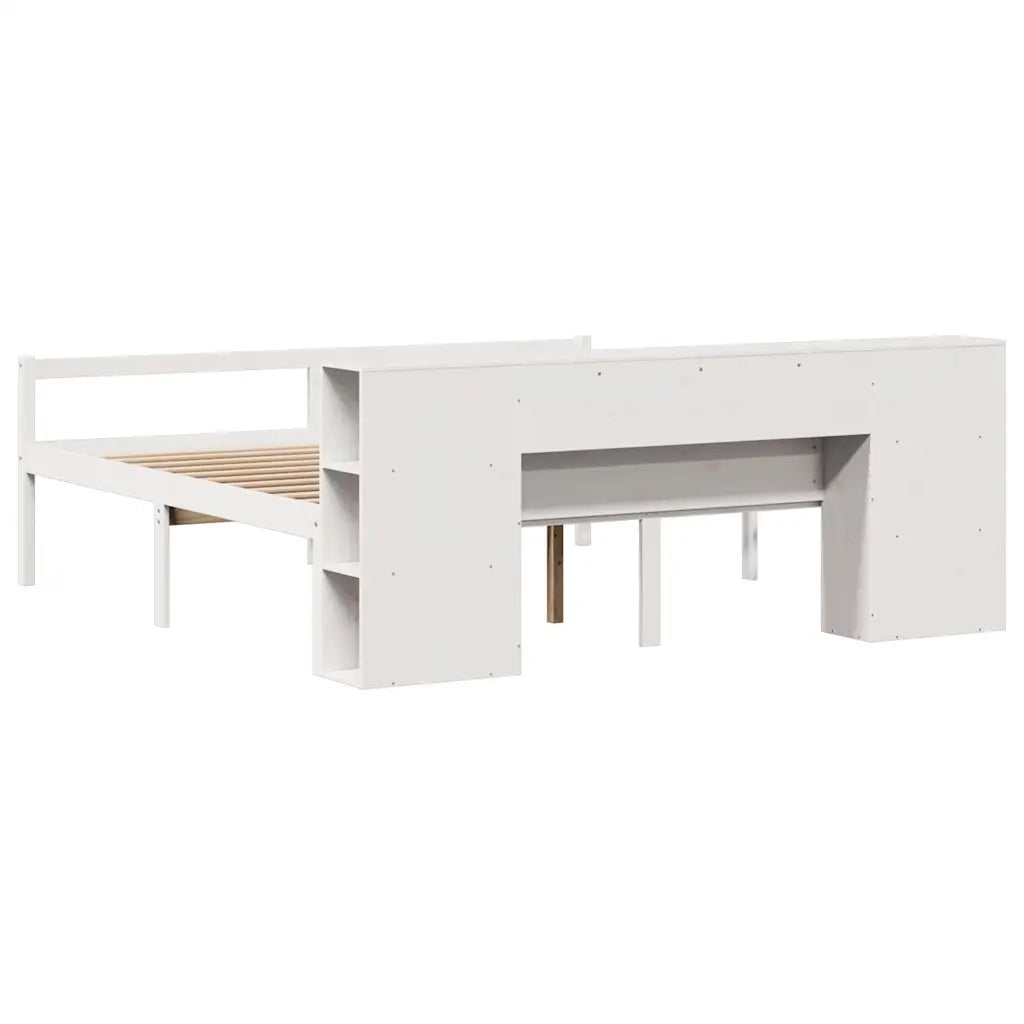 vidaXL Letto Libreria senza Materasso Bianco 200x200 cm Legno di Pino