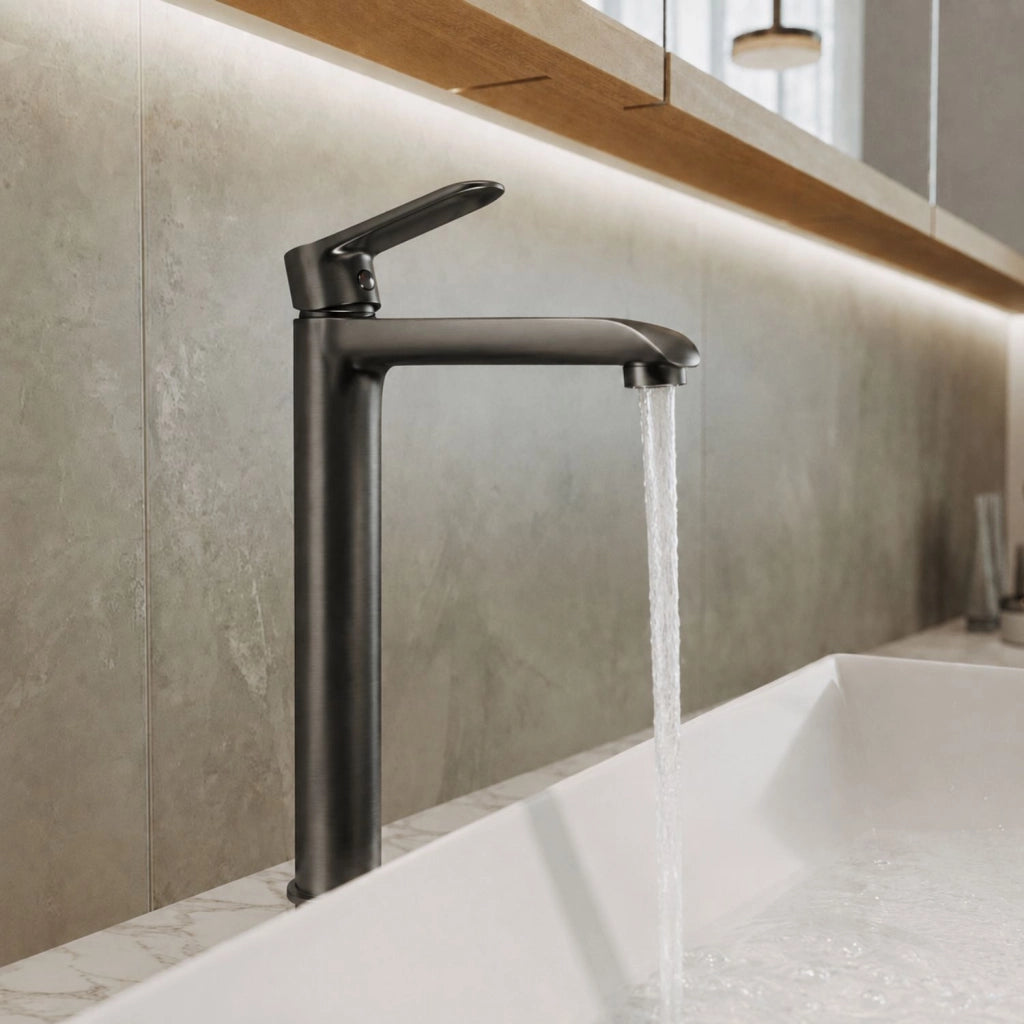 Miscelatore rubinetto modello puma per lavabo canna alta in ottone canna di fucile *** confezione 1