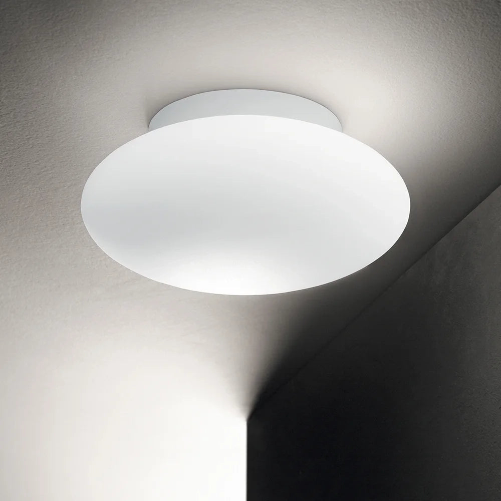 Plafoniera Moderna Bubble Alluminio-Materie Plastiche Bianco 1 Luce E27