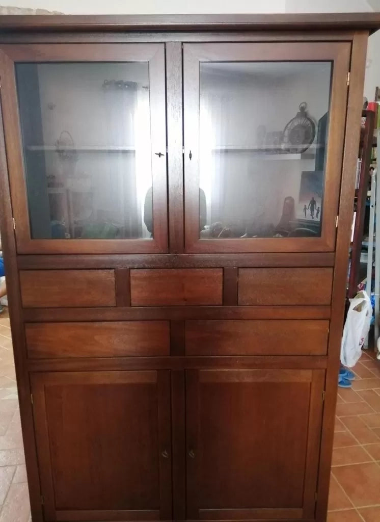 Mobile dispensa in legno arte povera 120x41x187h (366) - Mobili 2G