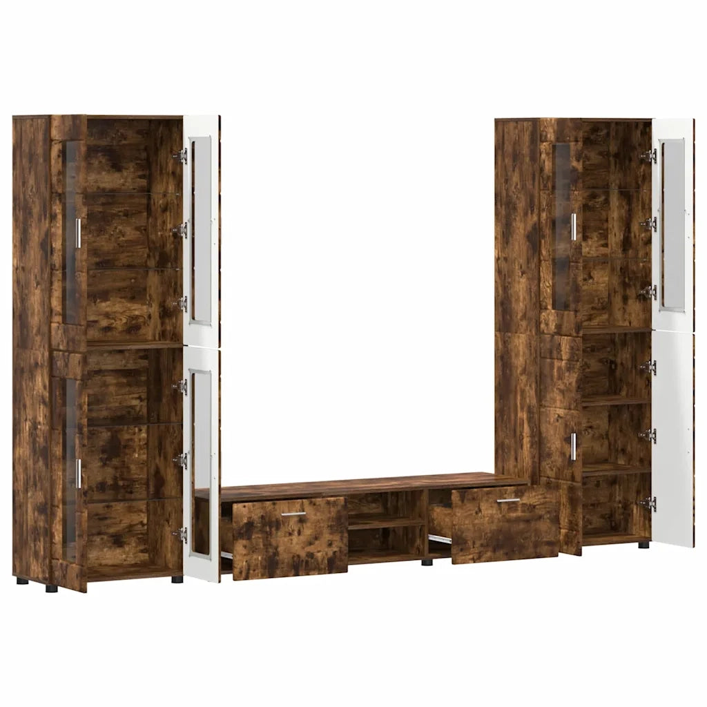 Set mobile TV FLORIN 3 pcs Rovere fumé Legno multistrato 3398009