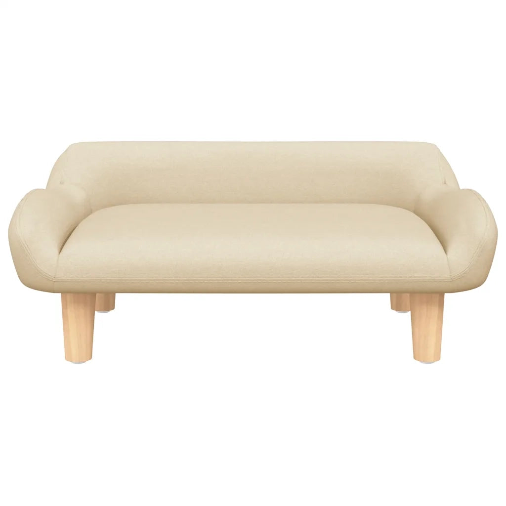 Divano per Bambini Crema 70x40x24 cm in Tessuto