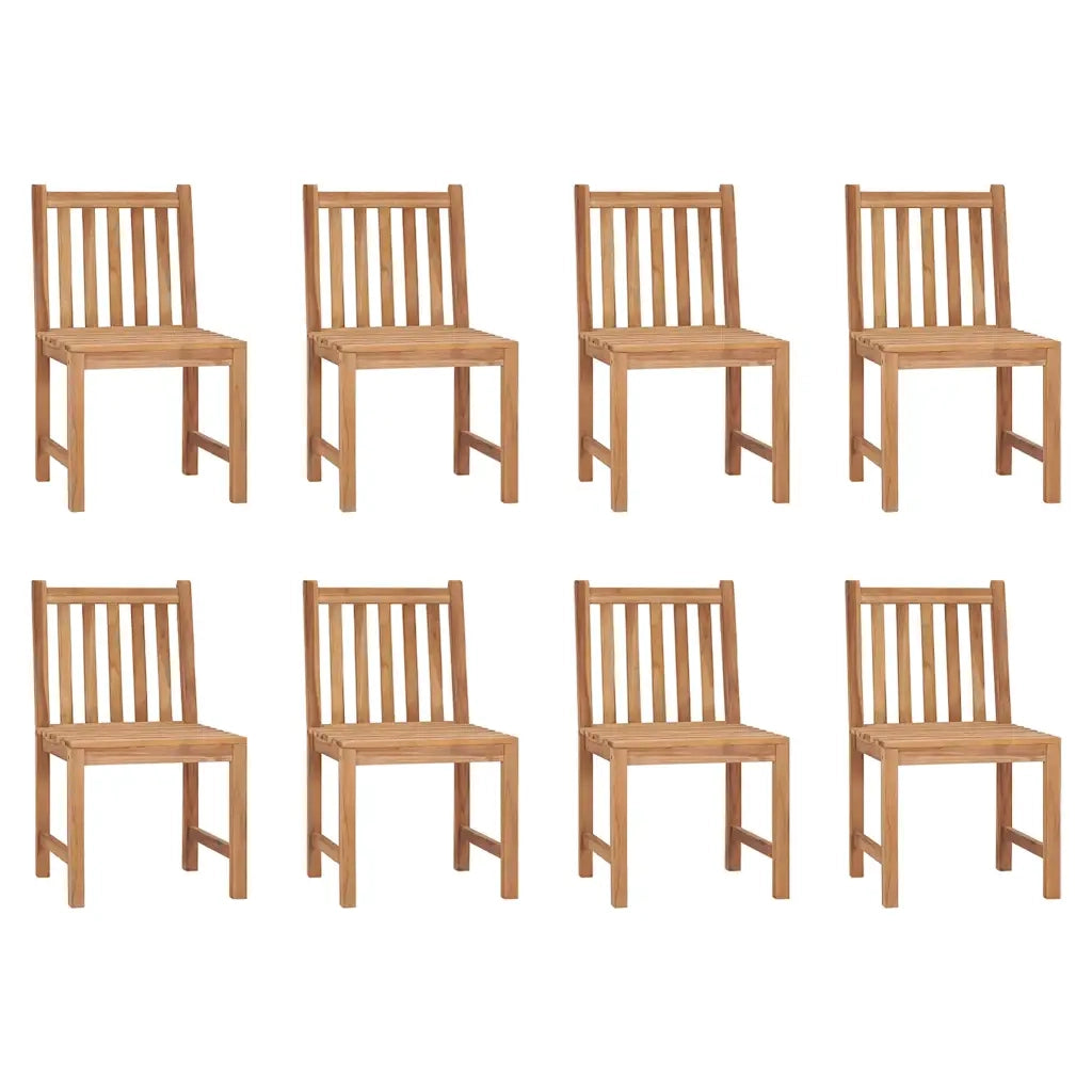 Sedie da Giardino con Cuscini 8 pz in Legno Massello di Teak cod mxl 8398