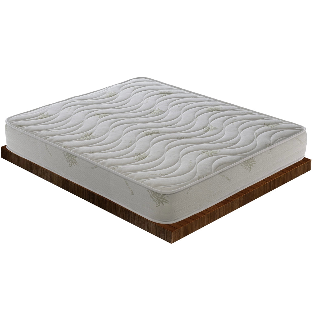 Materasso Matrimoniale 200x200 Alto 25 cm - Aloe Vera – Ortopedico – Alta densità – Onda Massaggiante - Massimo Comfort