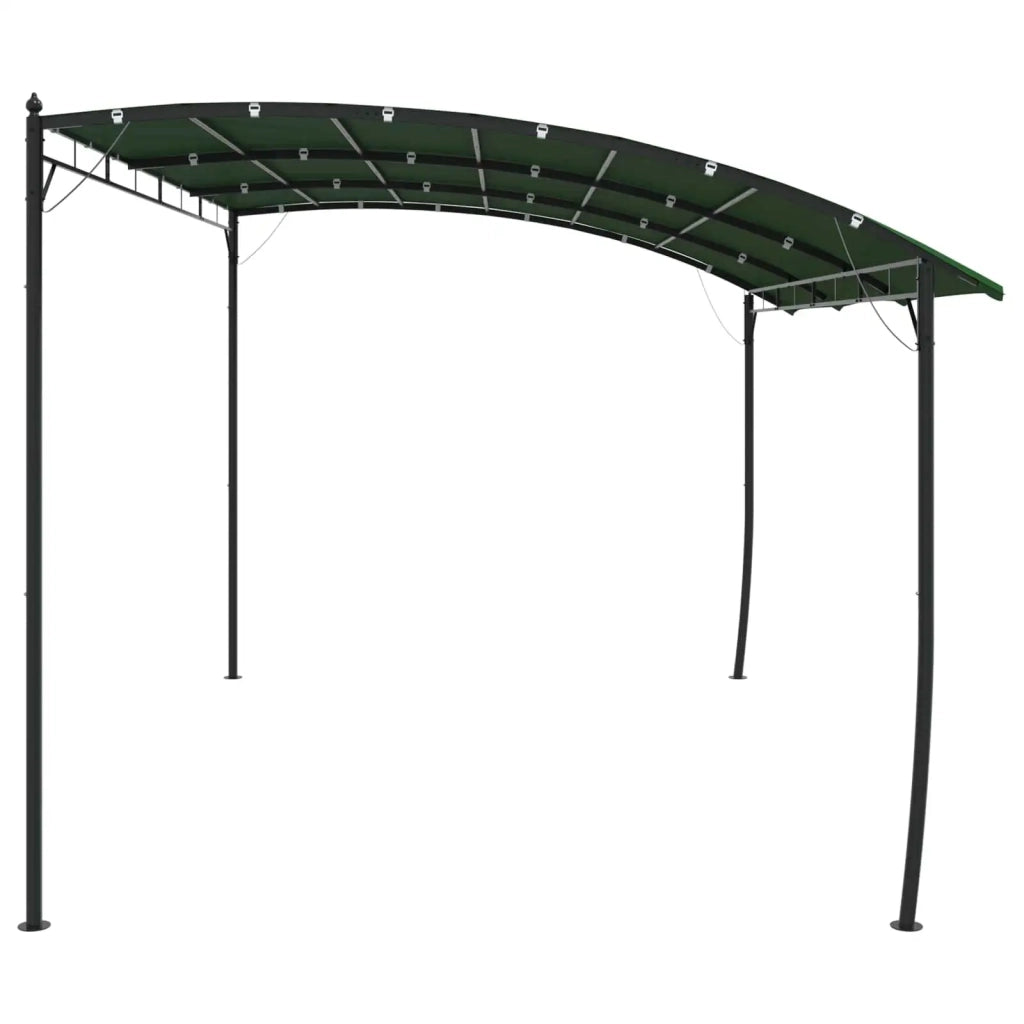 Gazebo 4 x 3 x 2,55 m Verde Tessuto e Alluminio 180 gsm