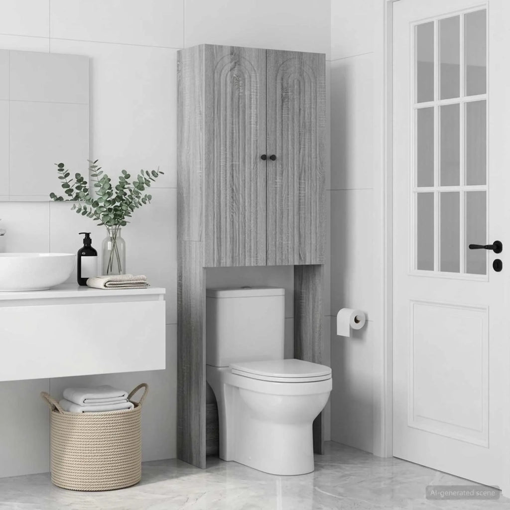 Mobile Bagno ALKMAAR Sonoma grigio 66 x 25,5 x 190 cm 896261