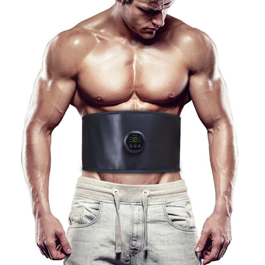 CINTURA FASCIA ADDOMINALE MASSAGGIANTE MODELLANTE PANCIA ADDOME RICARICABILE USB