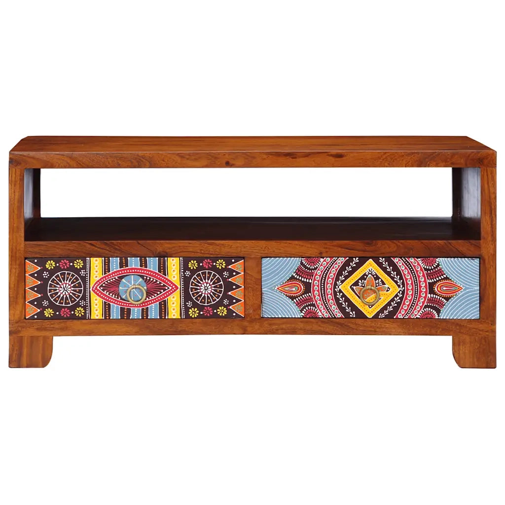 vidaXL Tavolino da Salotto 90x50x40 cm in Legno Massello di Acacia