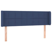 Testiera | Testata ad Orecchio Blu 147x16x78/88cm in Tessuto