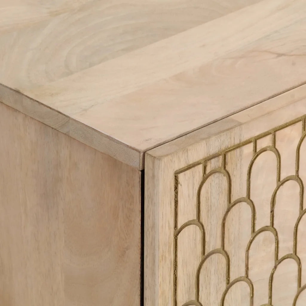 Mobile da Bagno a Parete 38x33x48 cm in Legno Massello di Mango 358268