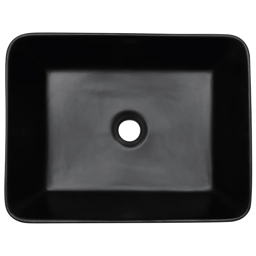 Lavabo Appoggio Nero e Blu Rettangolare 46x35,5x13 cm Ceramica 155071
