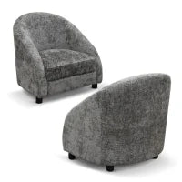 PAZZO DESIGN Poltrona in tessuto, Grigio
