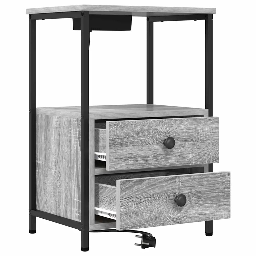 Armadio da Notte 2 pcs Grigio Sonoma 40 x 31 x 60 cm 859447