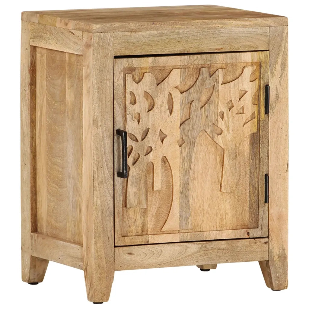 Comodino 40x30x50 cm in Legno Massello di Mango cod mxl 30292