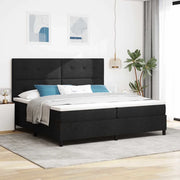 Letto a molle con materasso Nero 200 x 200 cm Tessuto 3339415