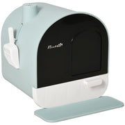 Casetta per gatti con coperchio paletta e tappetino ¨C zephmum ¨C Verde 43x44x47cm