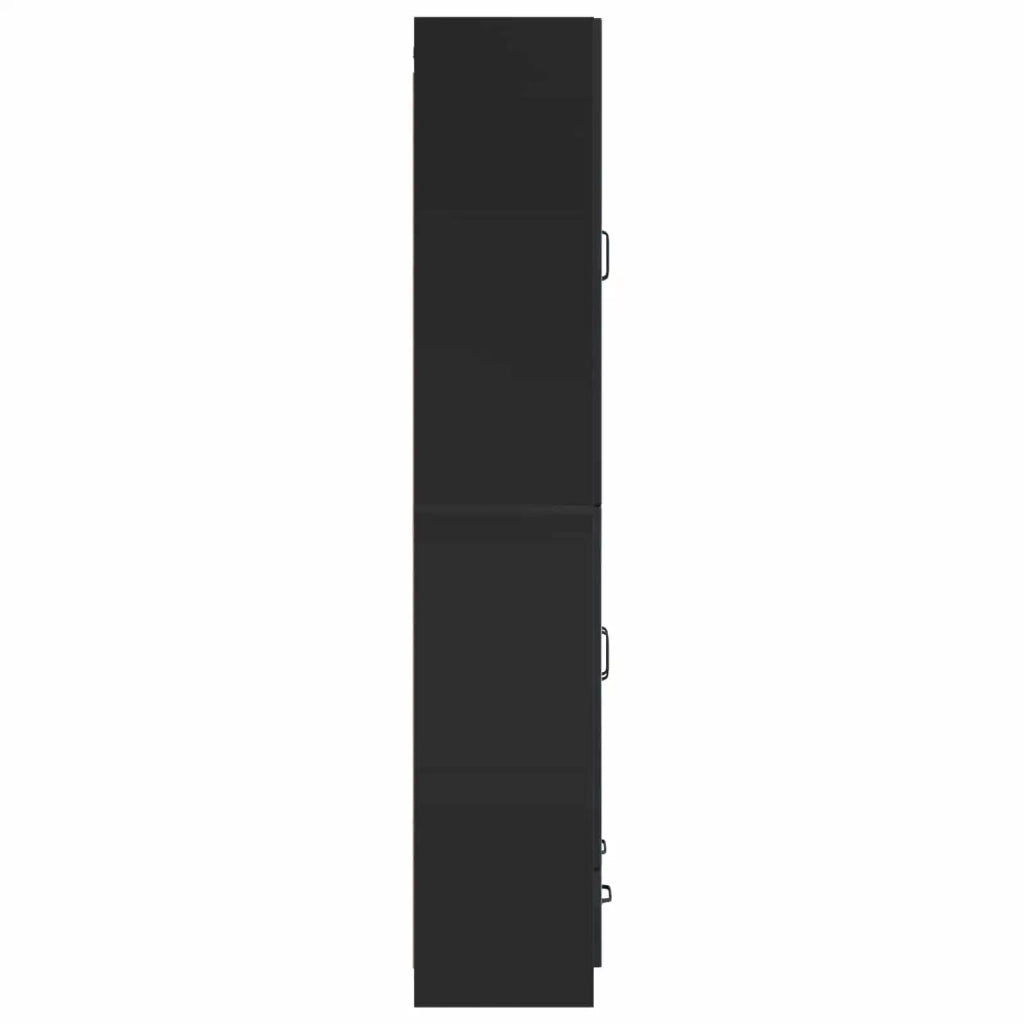 Set di armadi 2 pcs Nero Legno ingegnerizzato